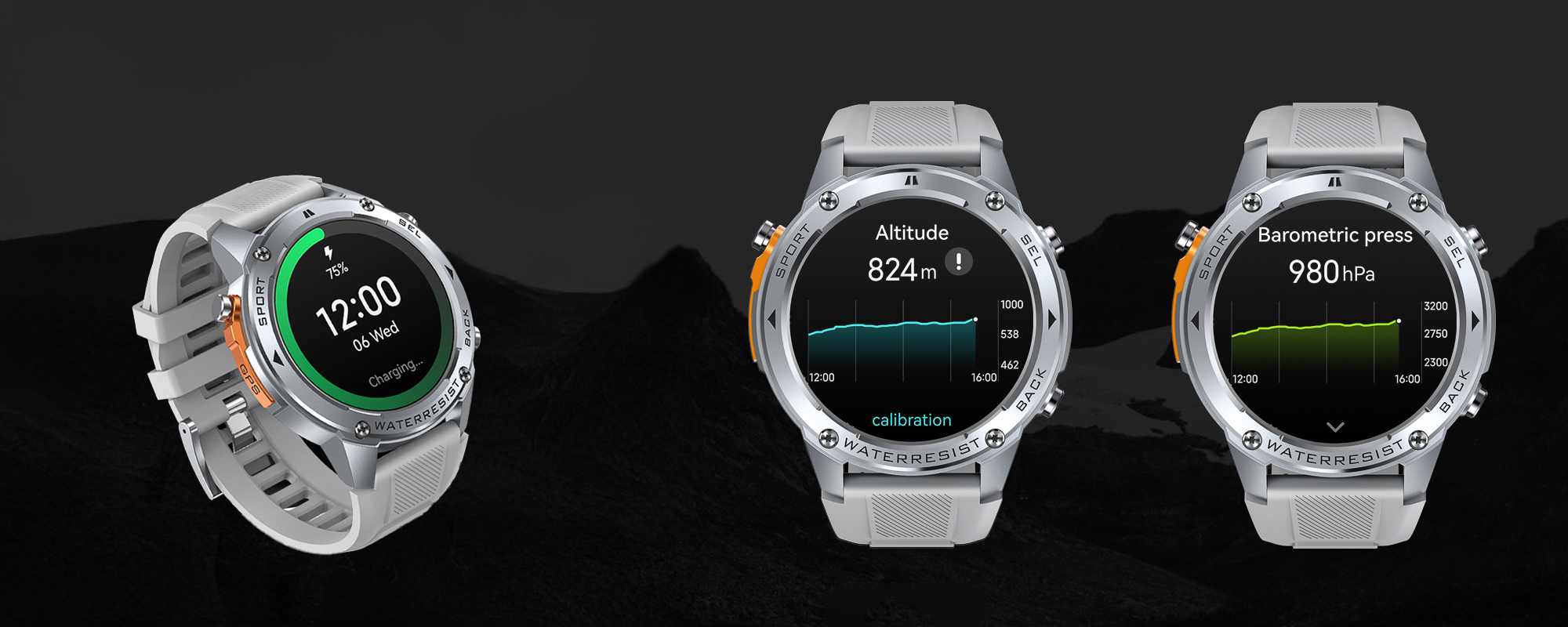 Smartwatch Zeblaze Stratos 2 Ultra - srebrny